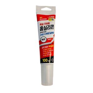 BIO SILICONE Silicone Caulk in White (100 ml) For Bathroom & Kitchen, Daiso